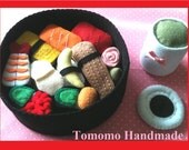 ETSY Pretend food - Play food -  Felt food DX Sushi 9pc Set