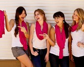 PICK FIVE Infinity Ruffle Scarves You Choose Colors  Great for Bridesmaids - Ready to Ship