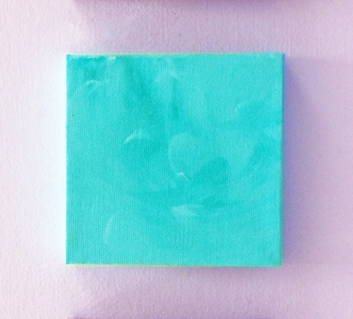 Turquoise Wall Art - Turquoise Wall Decor -  Turquoise Living Room - Modern Home Decor - Mini Canvas Art Square - 4x4 Turquoise
