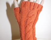 0017 - PDF Knitting Pattern for Cabled Fingerless Gloves - Instructions given for Small Medium and Large Sizes