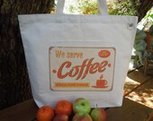 Natural cotton market tote - Fresh brewed coffee