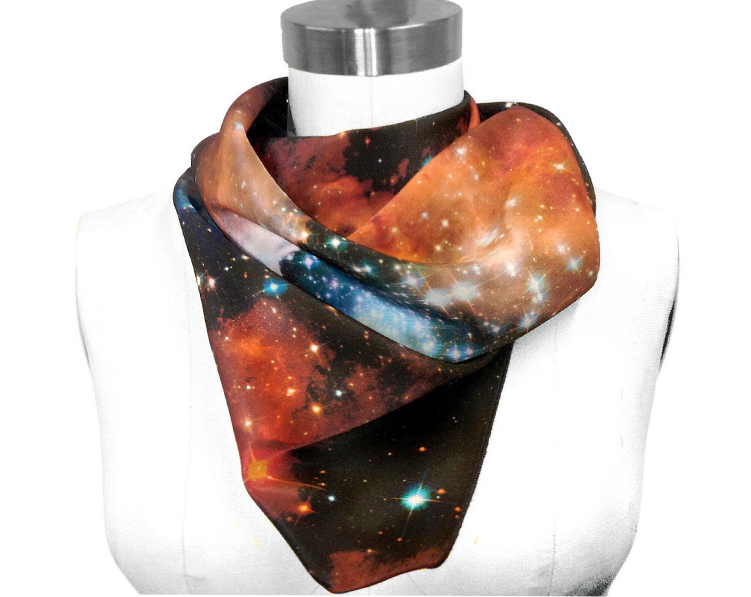 Crimson Silk Handkerchief