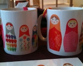Matryoshka Russian dolls mug