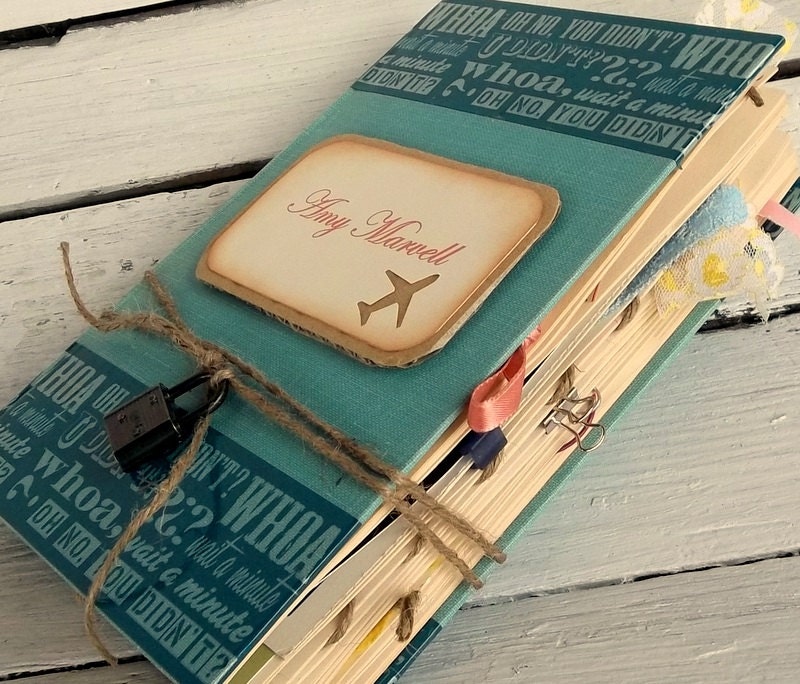 scrapbook journal,personalized junk journal smash book gift for her, gift for him - 0namesleft