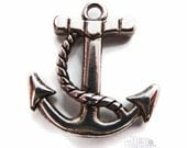 Nautical  Charm, Ships Anchor, 8 Pcs, Anchor Charms,  Antique Silver Charm, Anchor