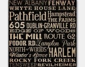 Custom 24x24x1.5 inches - Personalized - CUSTOM - READY to HANG - Stretched Canvas Wall Art Bus Scroll Sign Poster Quote Subway