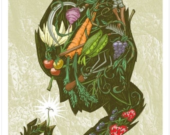 Gardenhead, Backyard Garden Series Limited Edition Art Print