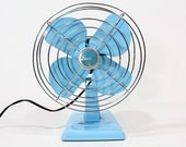 Refurbished Eskimo Vintage Blue Electric Fan