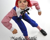Custom Boutique Halloween RAGGEDY ANDY Boys Size Costume Set