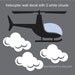 Helicopter wall decal