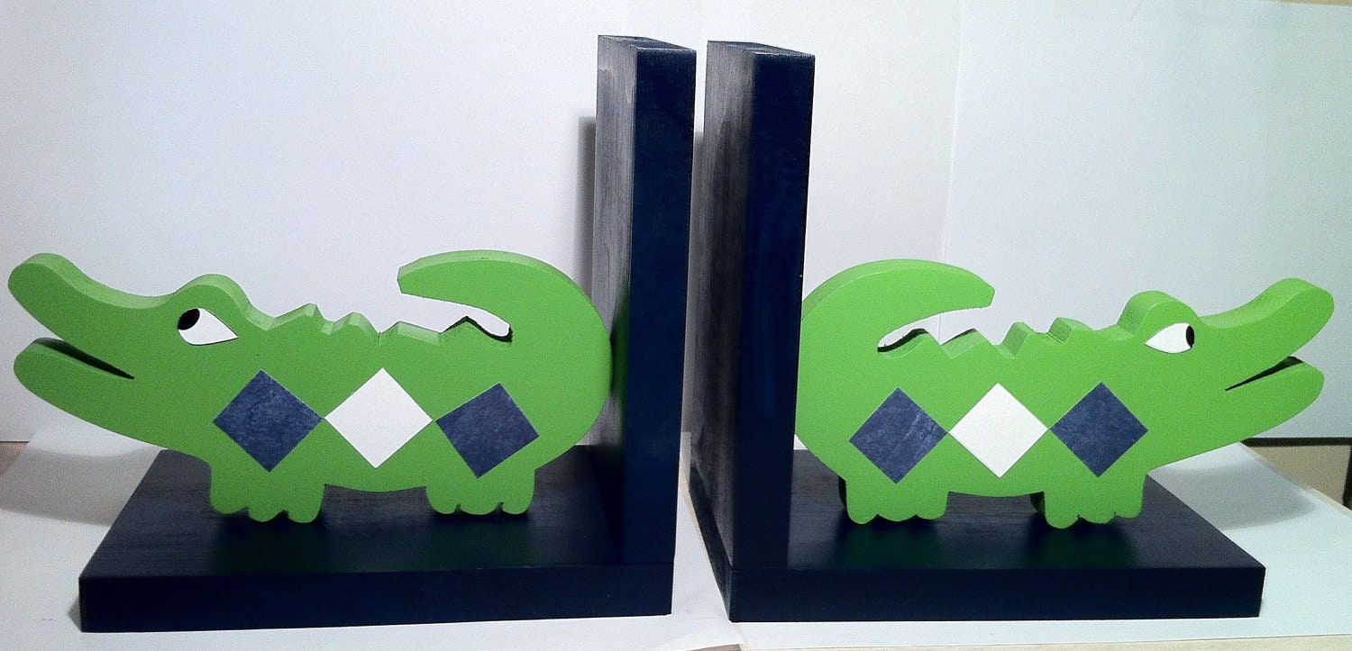 Alligator Bookends