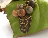 Purse bag charm mask gemstone beaded UK seller