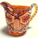 Vintage EAPG Imperial Glass Marigold Carnival Star and File pattern Large Creamer 1904   SOLD  RESERVE for Della