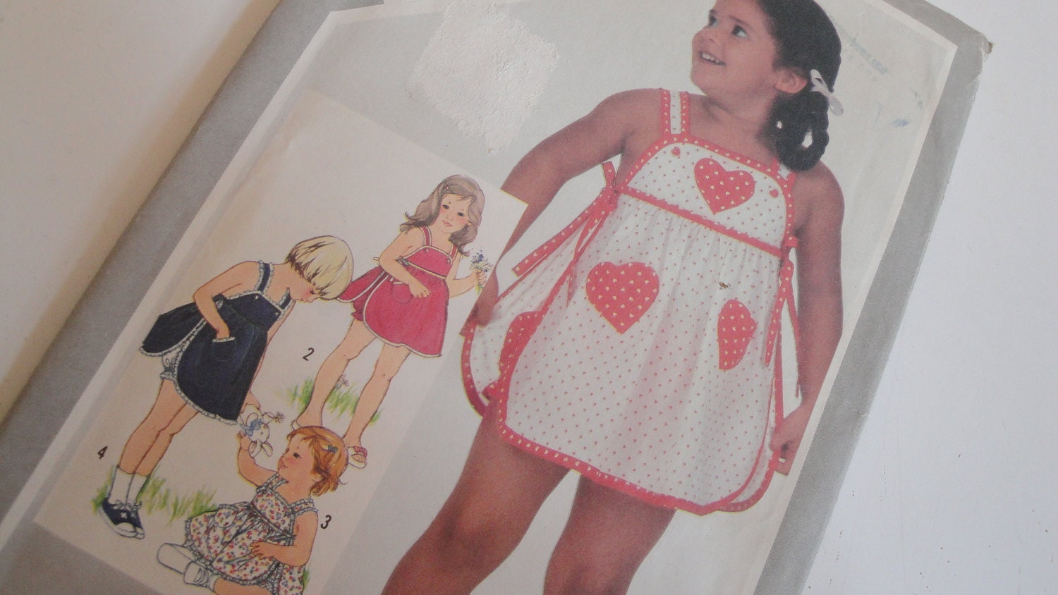 1980s Vintage Simplicity Sewing Pattern Wrap Sun Dress Panties Size 5T