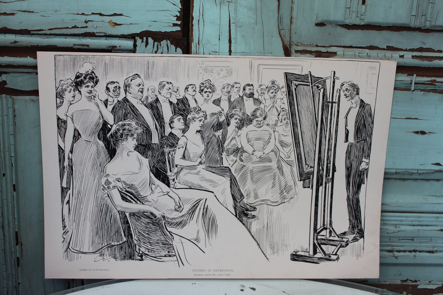 Antique Gibson Girl Print - The Weaker Sex - Charles Dana Gibson - Circa 1903
