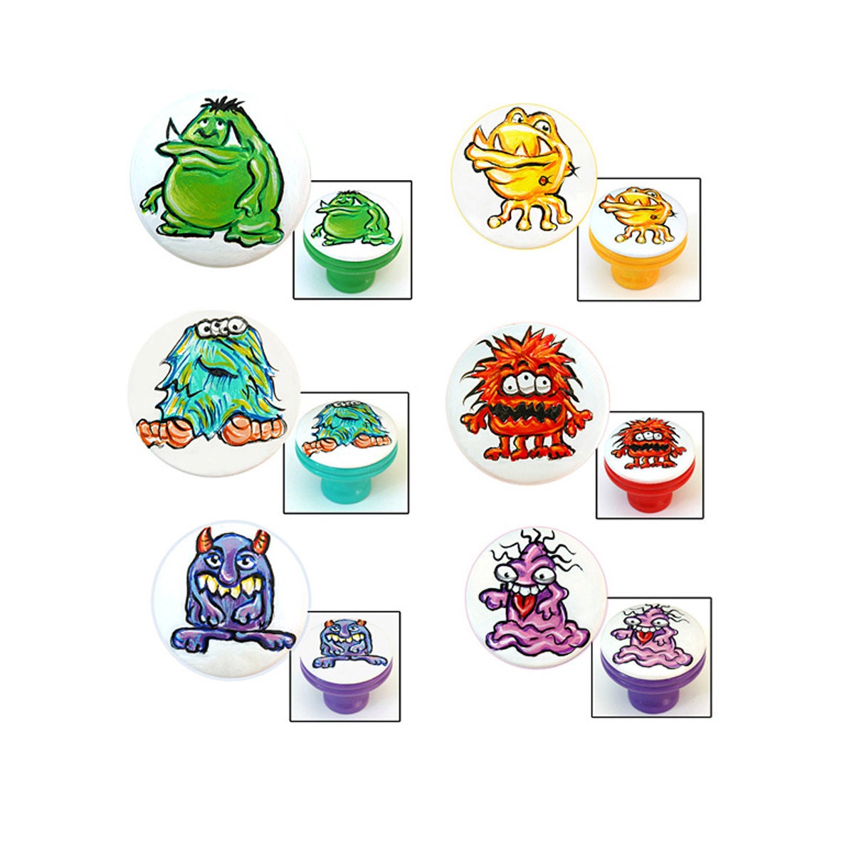 Silly Monster Knob 6 PC Set KIDS ROOM Decor