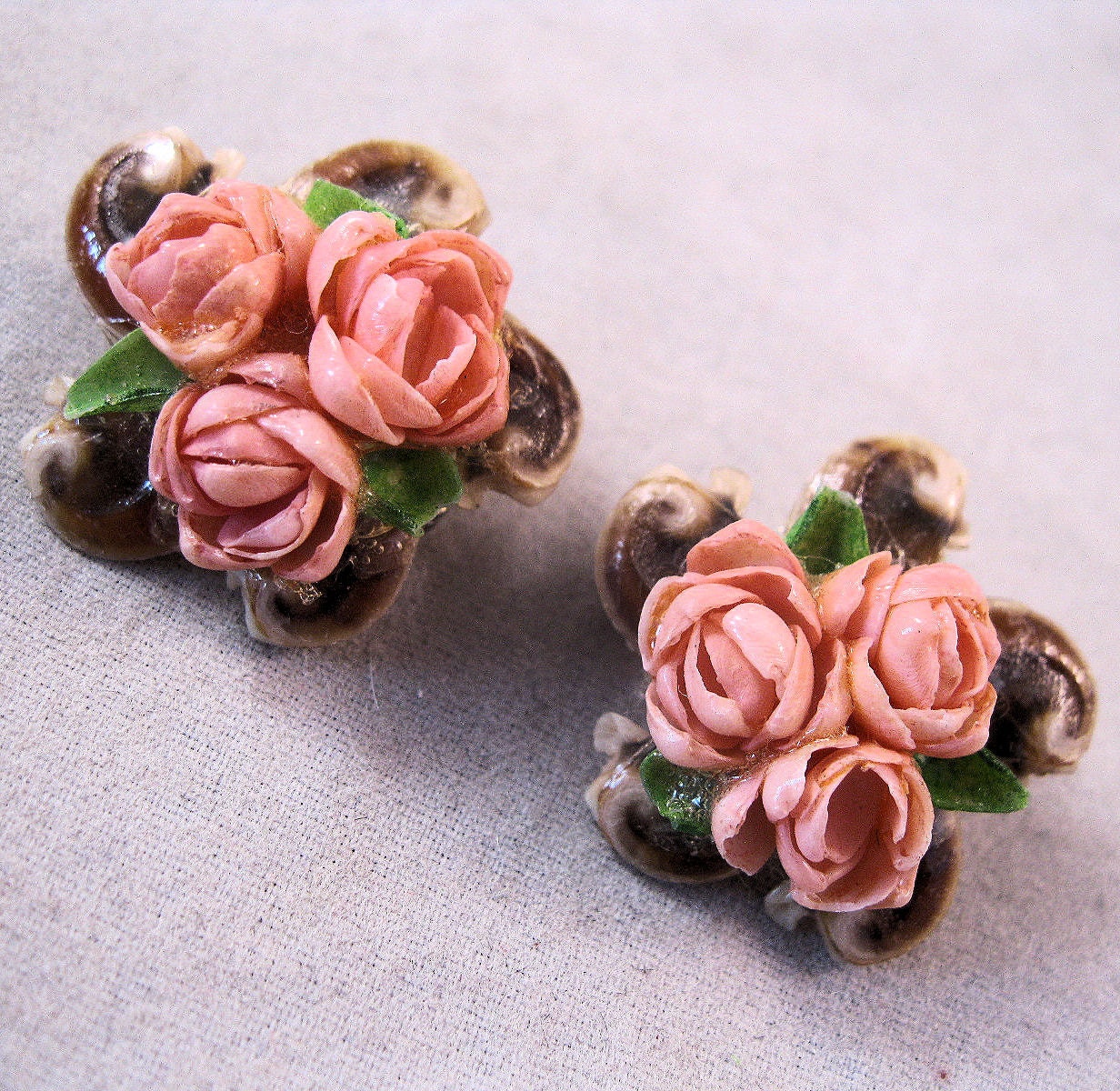 1940s Celluloid Scatter Pins Pink Roses SALE