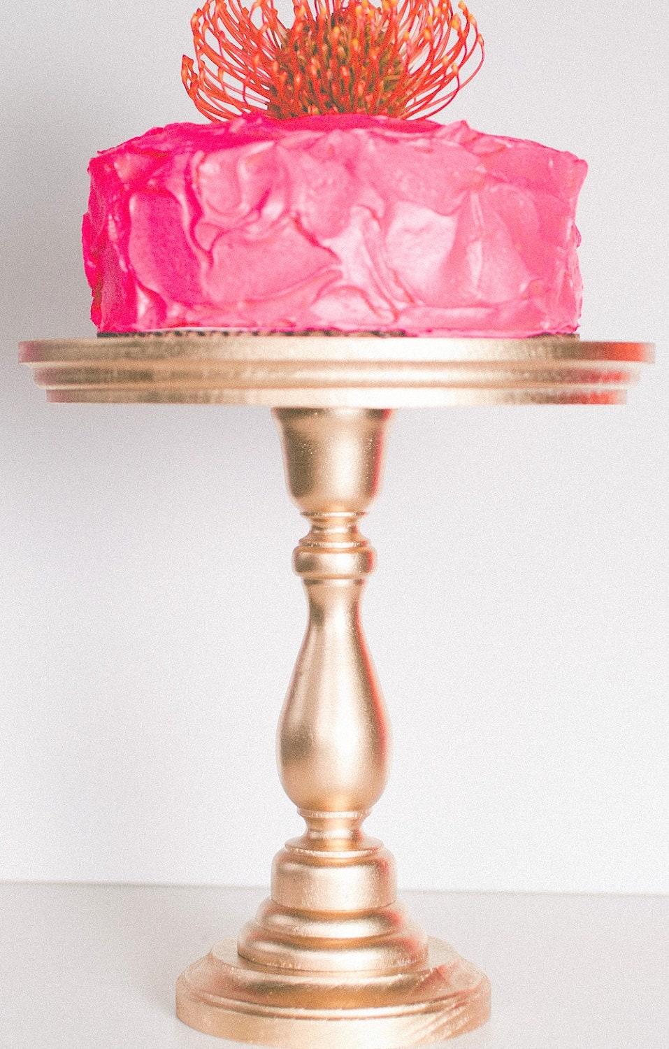 gold cake stand // eight inch