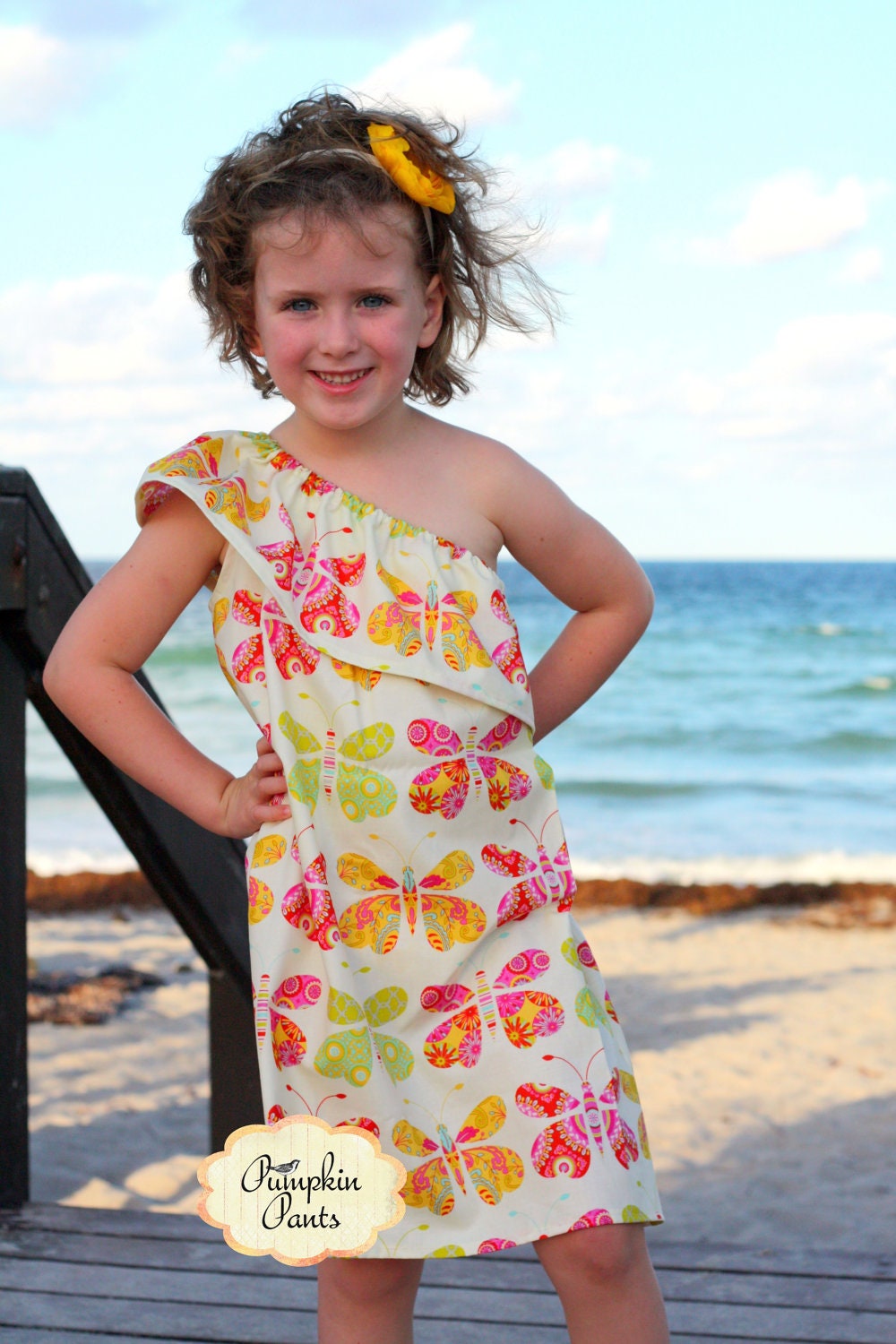 Butterflies at Sunset Asymmetrical Dress