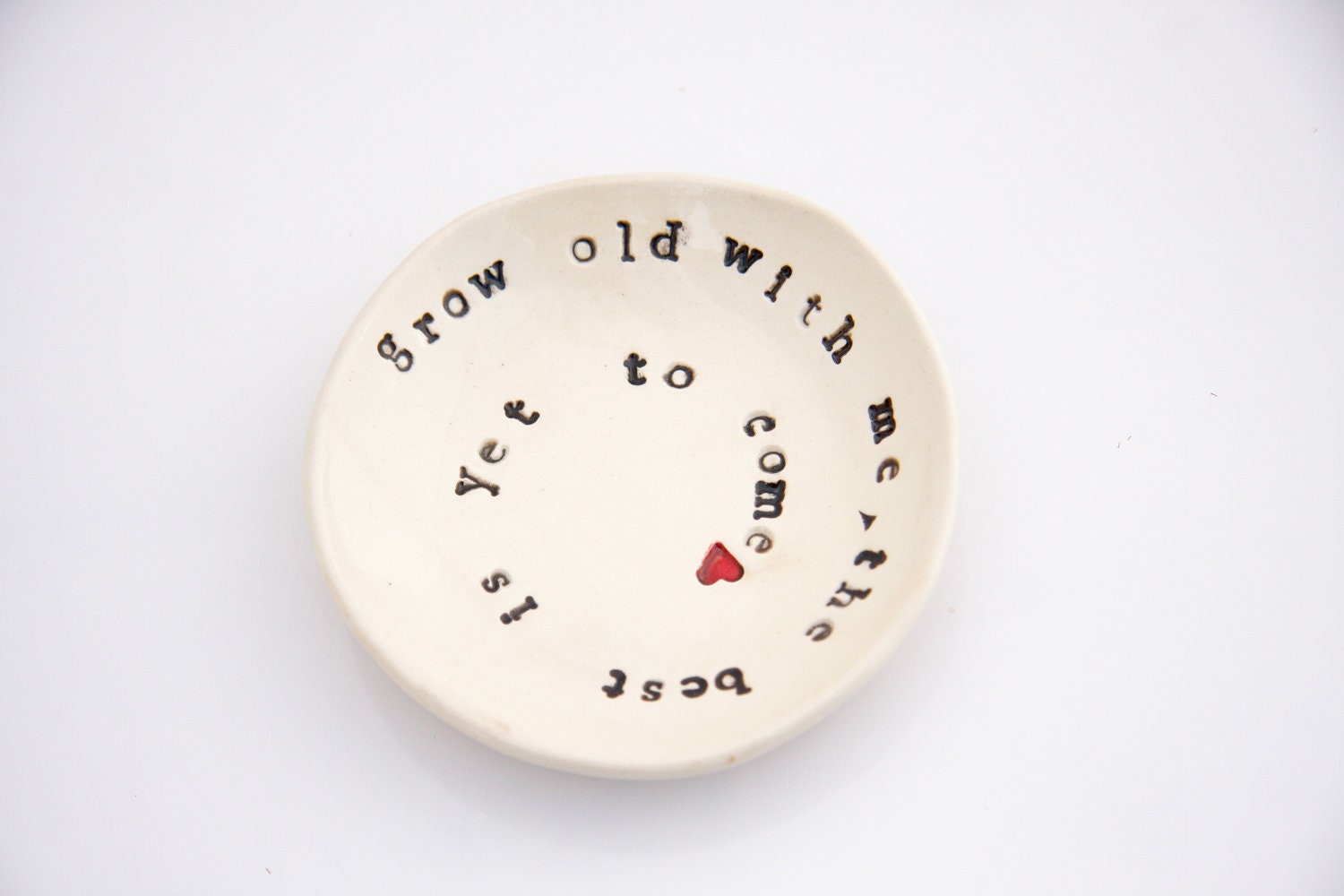 love ring dish - the best is yet to come Robert Browning quote
