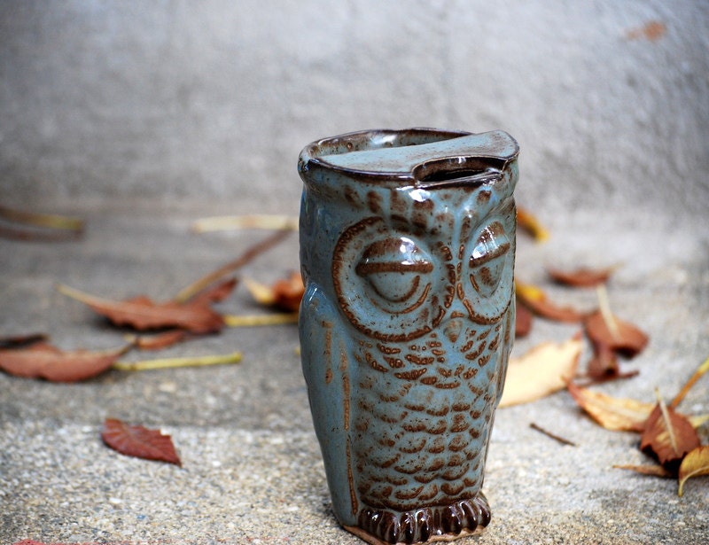 Owl travel mug
