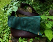 Large Chocolate Leaf Purse
