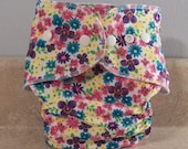Fitted Large Cloth Diaper- 20 to 30 pounds- Flora