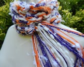 Clemson University Tigers - Orange, Purple and White, Team Crochet Scarf