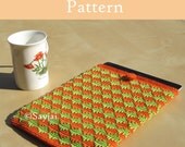 Instant Download PDF Crochet Pattern Orange & Green iPad Case - ENGLISH Instructions
