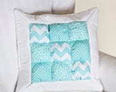 Sale--Puff Pillow in Powder Blue Unbound--READY TO SHIP