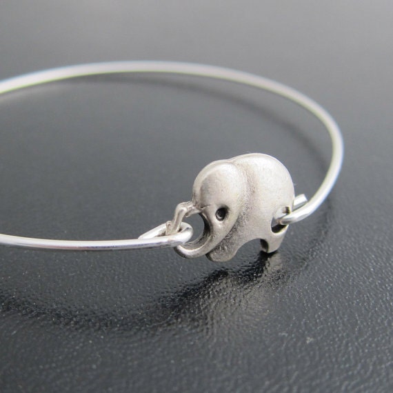 Elephant Bracelet, Silver Elephant Bangle, Elephant Jewelry, Animal Bangle, Animal Bracelet, Animal Jewelry, Cute Elephant Charm Bracelet