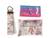 Lavender and Mauve Kimono Key and Tissue Tote Set