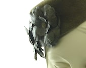 Khaki Brown Cocktail Hat - Handmade Vintage Style 1940s Fashion Hat