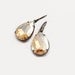 Light Colorado Topaz Rhinestone Earrings Golden Pear Rhinestone Earrings Gold Earrings Vintage Rhinestone Earrings - Vintage Sparkle