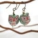 Green Owl Earrings