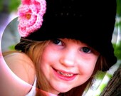 Custom Cloche with Flower  fits 3 to 6 year olds