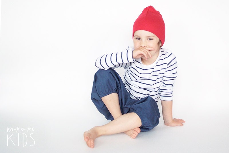 Navy Blue Unisex Harem Pants