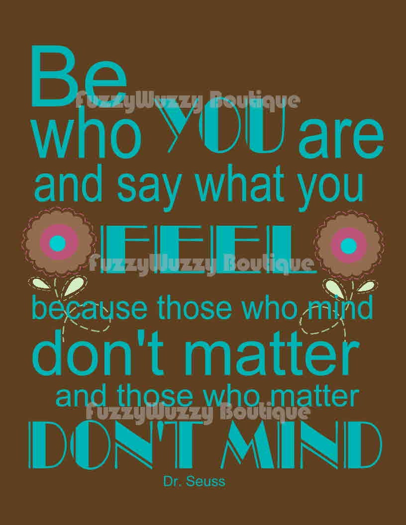 Dr. Seuss Quote Brown Printable Children's Art