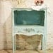 Painted Cottage Chic Shabby Aqua Romantic French Night Table NT435