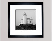 Coquille River Lighthouse Bullards Beach State Park Bandon Oregon Foggy Morning Coastal Landscape 12x12 Limited Edition Photograph