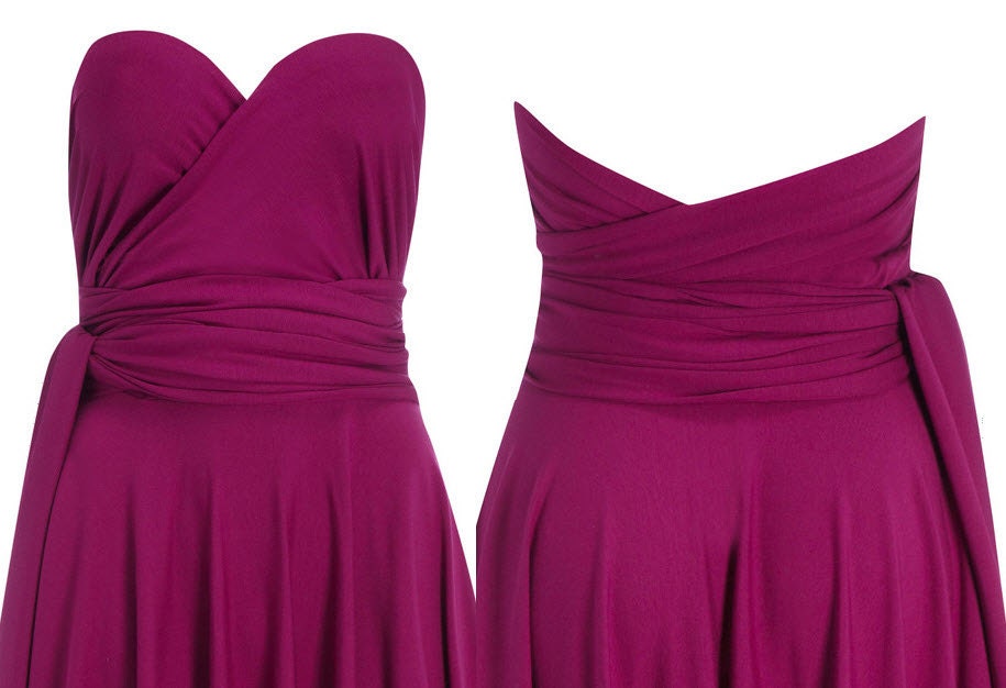 Reserved for Amber's bridal party -Convertible dress in Lacquer-environment friendly fabric