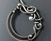 Fine Silver Monogram Initial Pendant - Letter O Pendant - Initial Jewelry