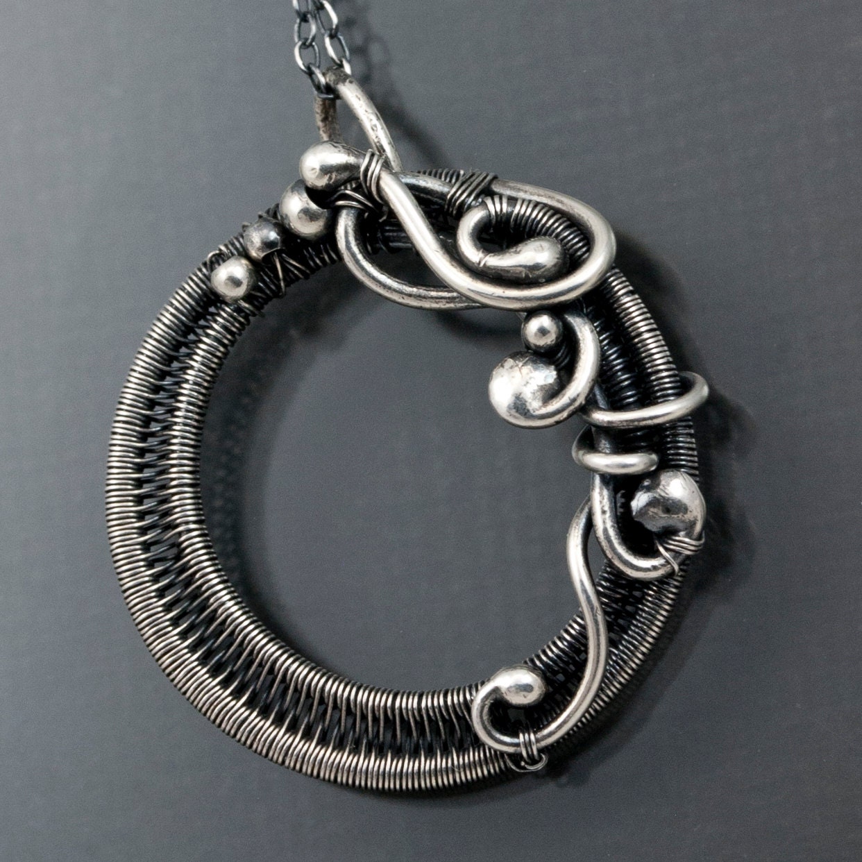 Fine Silver Monogram Initial Pendant - Letter O Pendant - Initial Jewelry