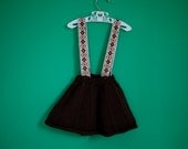 Vintage Girl's Brown Knit Jumper- Size 2T