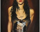 JEREMY WORST Rasta Rihanna Swag Original Artwork Signed Framed Print