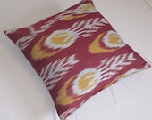 18x18 cotton Uzbek Ikat Pillow case - BOTH SIDE IKAT