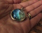 Glow In The Dark Glass Orb Galaxy Necklace
