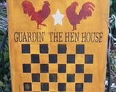 Red Rooster Game Company Checkerboard Primitive Sign