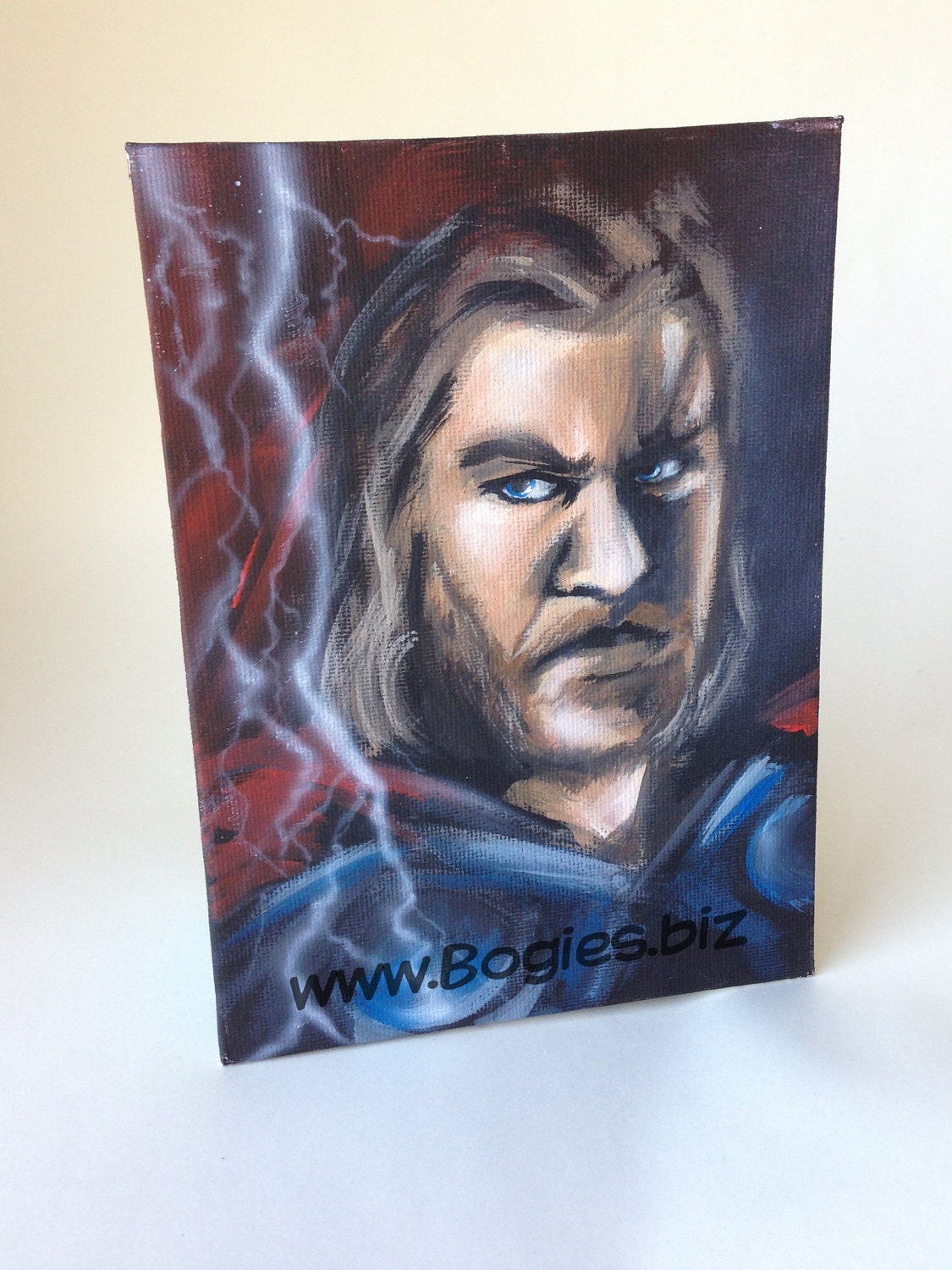 Thor Original Acrylic Painting, Super Hero Series