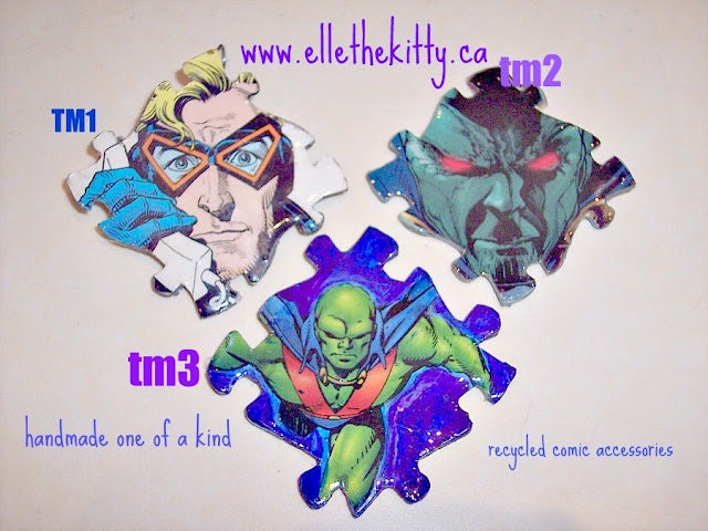 Ninja turtle, comic book heroes villians Scarlet Witch, Animal man Marian manhunter, pendant or zipper pull